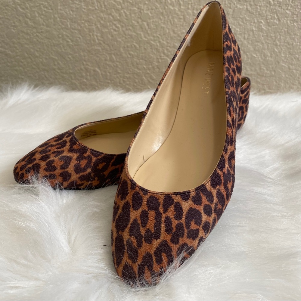 NWT Nine West Corrine 2 Leopard flats Sz 6